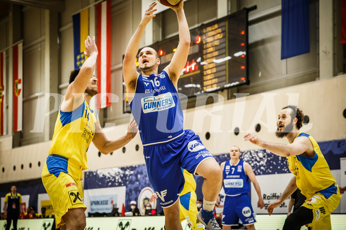 Basketball, bet-at-home Basketball Superliga 2019/20, Viertelfinale 2. Spiel, SKN St. Pölten Basketball, Oberwart Gunners, Renato Poljak (16)