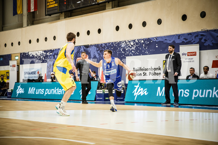 Basketball, bet-at-home Basketball Superliga 2019/20, Viertelfinale 2. Spiel, SKN St. Pölten Basketball, Oberwart Gunners, Edi Patekar (9)