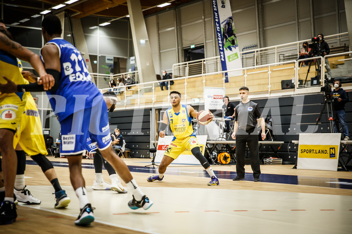 Basketball, bet-at-home Basketball Superliga 2019/20, Viertelfinale 2. Spiel, SKN St. Pölten Basketball, Oberwart Gunners, Steven Kaltenbrunner (7)