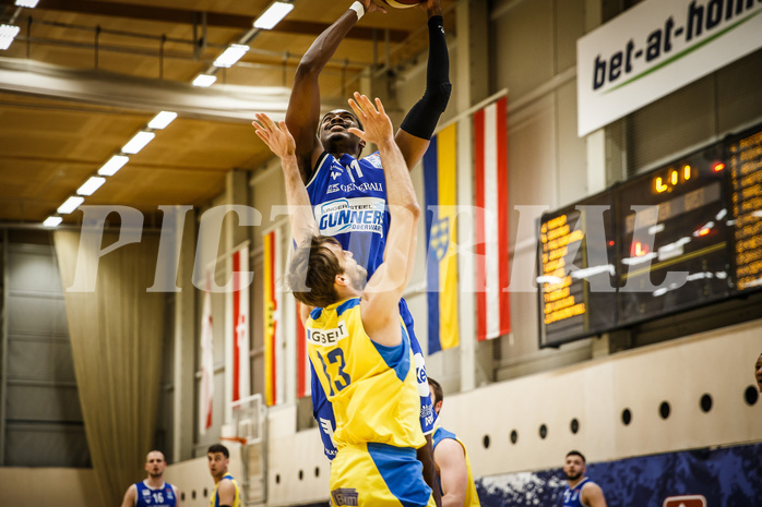 Basketball, bet-at-home Basketball Superliga 2019/20, Viertelfinale 2. Spiel, SKN St. Pölten Basketball, Oberwart Gunners, Nigel Pruitt (11)