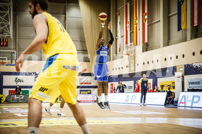 Basketball, bet-at-home Basketball Superliga 2019/20, Viertelfinale 2. Spiel, SKN St. Pölten Basketball, Oberwart Gunners, Nigel Pruitt (11)