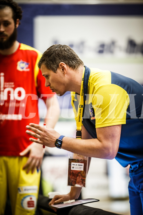 Basketball, bet-at-home Basketball Superliga 2019/20, Viertelfinale 2. Spiel, SKN St. Pölten Basketball, Oberwart Gunners, Andreas Worenz (Head Coach)