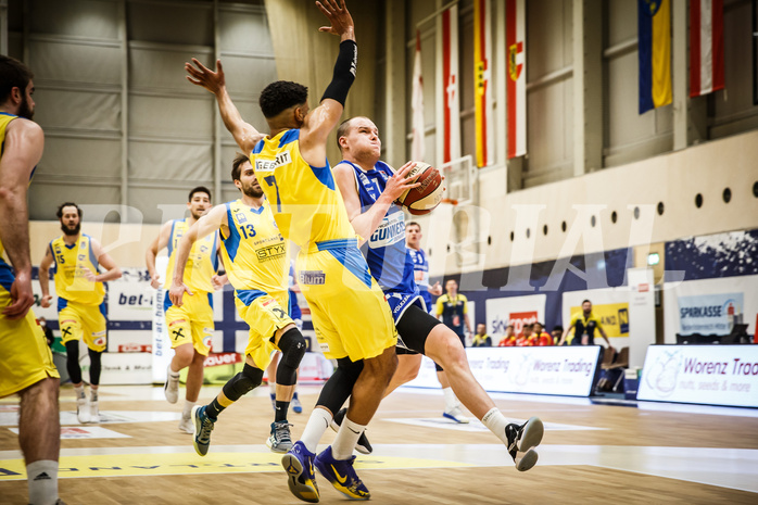 Basketball, bet-at-home Basketball Superliga 2019/20, Viertelfinale 2. Spiel, SKN St. Pölten Basketball, Oberwart Gunners, Sebastian Käferle (7)