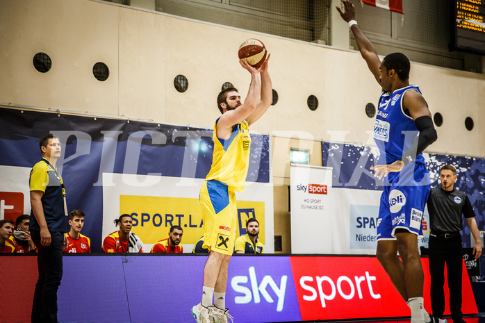 Basketball, bet-at-home Basketball Superliga 2019/20, Viertelfinale 2. Spiel, SKN St. Pölten Basketball, Oberwart Gunners, Jakob Wonisch (17)