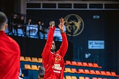 Basketball, Win2Day Superliga 2022/23, Grunddurchgang 5.Runde, BC GGMT Vienna, Raiffeisen Flyers Wels, Carlos Novas Mateo (2)