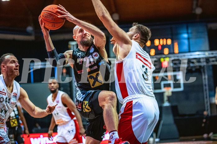 Basketball, Win2Day Superliga 2022/23, Grunddurchgang 5.Runde, BC GGMT Vienna, Raiffeisen Flyers Wels, Christian Von Fintel (27)