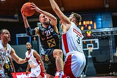 Basketball, Win2Day Superliga 2022/23, Grunddurchgang 5.Runde, BC GGMT Vienna, Raiffeisen Flyers Wels, Christian Von Fintel (27)