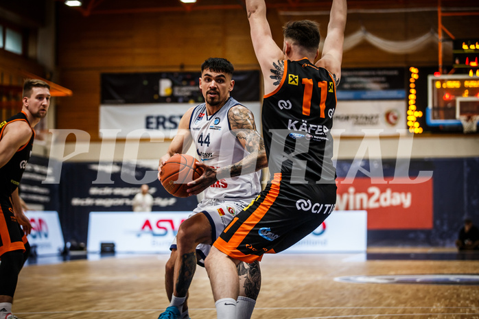 Basketball, win2day Basketball Superliga 2022/23, 10. Qualifikationsrunde, BBC Nord Dragonz, Fürstenfeld Panthers, Fabio Söhnel (44)
