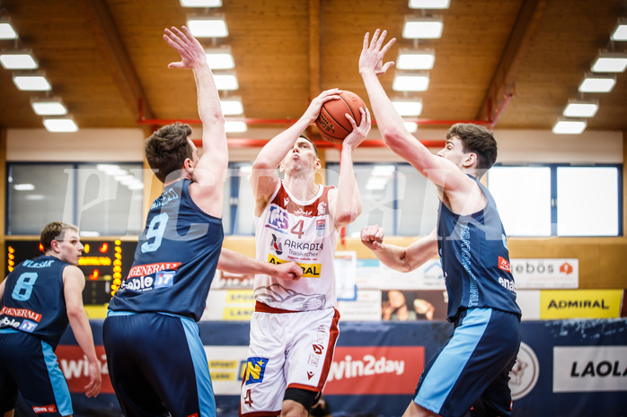 Basketball, win2day Basketball Superliga 2022/23, 10. Qualifikationsrunde, Traiskirchen Lions, Vienna D.C. Timberwolves, I. Gromovs (4)