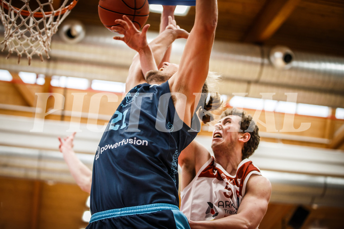 Basketball, win2day Basketball Superliga 2022/23, 10. Qualifikationsrunde, Traiskirchen Lions, Vienna D.C. Timberwolves, Moritz Lanegger (21)