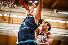 Basketball, win2day Basketball Superliga 2022/23, 10. Qualifikationsrunde, Traiskirchen Lions, Vienna D.C. Timberwolves, Moritz Lanegger (21)