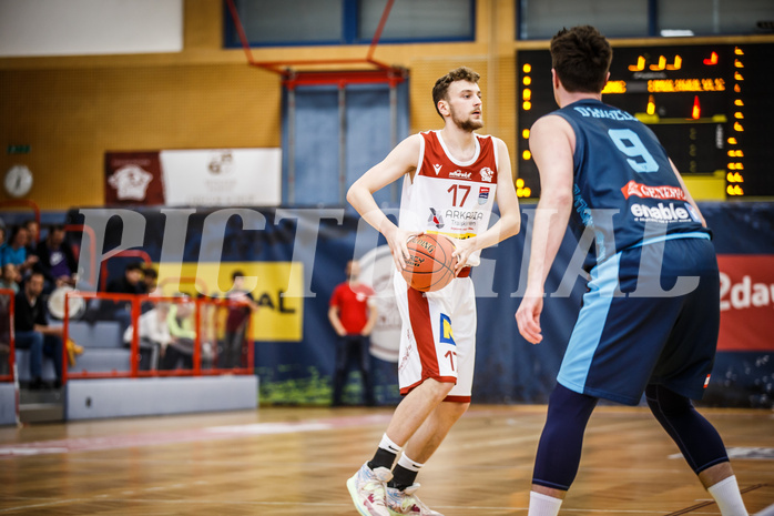 Basketball, win2day Basketball Superliga 2022/23, 10. Qualifikationsrunde, Traiskirchen Lions, Vienna D.C. Timberwolves, Jonas Winkler (17)