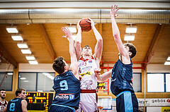 Basketball, win2day Basketball Superliga 2022/23, 10. Qualifikationsrunde, Traiskirchen Lions, Vienna D.C. Timberwolves, I. Gromovs (4)