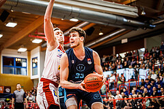 Basketball, win2day Basketball Superliga 2022/23, 10. Qualifikationsrunde, Traiskirchen Lions, Vienna D.C. Timberwolves, Chris Vogt (33)