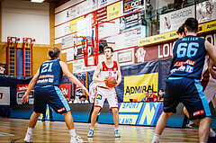 Basketball, win2day Basketball Superliga 2022/23, 10. Qualifikationsrunde, Traiskirchen Lions, Vienna D.C. Timberwolves, Hannes Joseph Kogelnik (5)