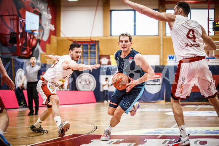 Basketball, win2day Basketball Superliga 2022/23, 10. Qualifikationsrunde, Traiskirchen Lions, Vienna D.C. Timberwolves, Elias Wlasak (8)