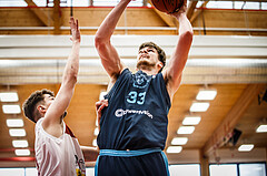 Basketball, win2day Basketball Superliga 2022/23, 10. Qualifikationsrunde, Traiskirchen Lions, Vienna D.C. Timberwolves, Chris Vogt (33)