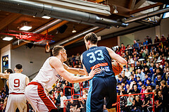 Basketball, win2day Basketball Superliga 2022/23, 10. Qualifikationsrunde, Traiskirchen Lions, Vienna D.C. Timberwolves, Chris Vogt (33)