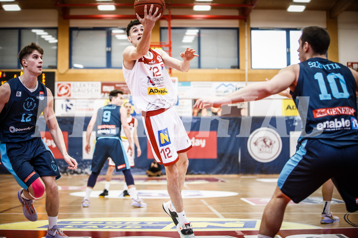 Basketball, win2day Basketball Superliga 2022/23, 10. Qualifikationsrunde, Traiskirchen Lions, Vienna D.C. Timberwolves, Nils Kühteubl (12)