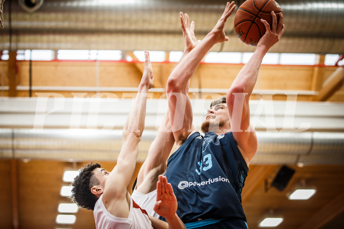 Basketball, win2day Basketball Superliga 2022/23, 10. Qualifikationsrunde, Traiskirchen Lions, Vienna D.C. Timberwolves, Chris Vogt (33)