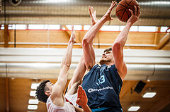 Basketball, win2day Basketball Superliga 2022/23, 10. Qualifikationsrunde, Traiskirchen Lions, Vienna D.C. Timberwolves, Chris Vogt (33)