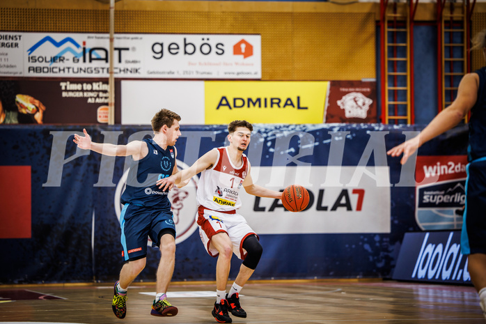 Basketball, win2day Basketball Superliga 2022/23, 10. Qualifikationsrunde, Traiskirchen Lions, Vienna D.C. Timberwolves, David Makivic (1)