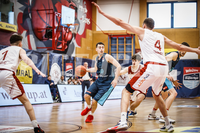 Basketball, win2day Basketball Superliga 2022/23, 10. Qualifikationsrunde, Traiskirchen Lions, Vienna D.C. Timberwolves, Paul Rotter (66)