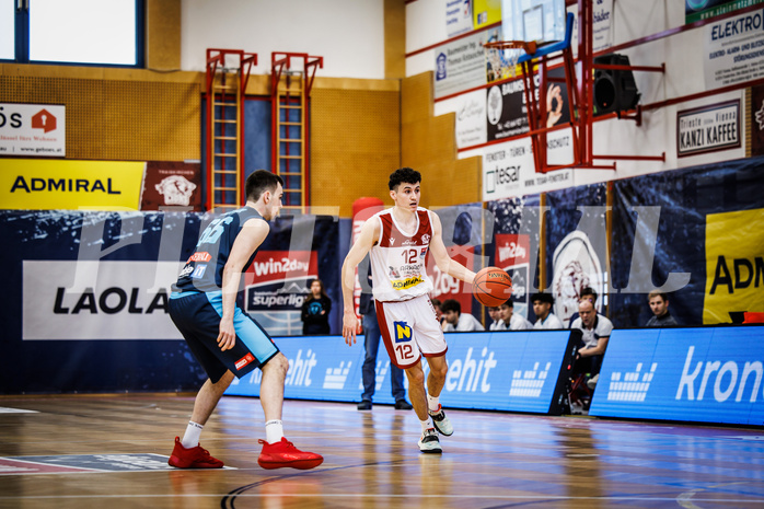 Basketball, win2day Basketball Superliga 2022/23, 10. Qualifikationsrunde, Traiskirchen Lions, Vienna D.C. Timberwolves, Nils Kühteubl (12)