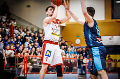 Basketball, win2day Basketball Superliga 2022/23, 10. Qualifikationsrunde, Traiskirchen Lions, Vienna D.C. Timberwolves, David Makivic (1)