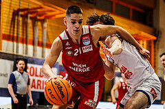 Basketball, win2day Basketball Superliga 2023/224, Grunddurchgang Runde 22, BBC Nord Dragonz, BC Vienna, Aron Stazic (21)