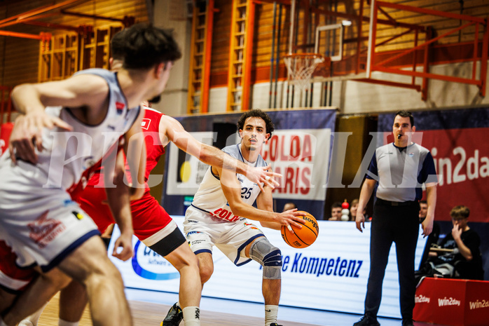 Basketball, win2day Basketball Superliga 2023/224, Grunddurchgang Runde 22, BBC Nord Dragonz, BC Vienna, Lukas Hahn (25)