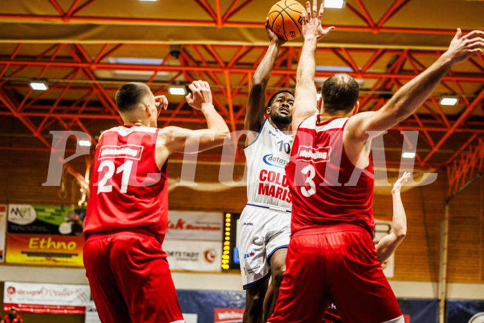 Basketball, win2day Basketball Superliga 2023/224, Grunddurchgang Runde 22, BBC Nord Dragonz, BC Vienna, Austen Awosika (10)