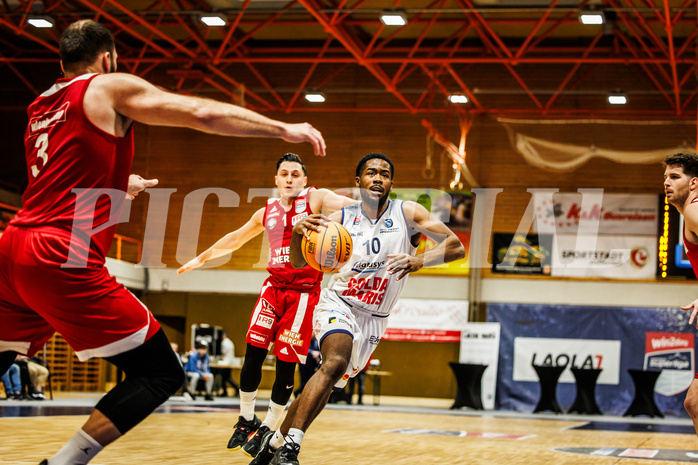Basketball, win2day Basketball Superliga 2023/224, Grunddurchgang Runde 22, BBC Nord Dragonz, BC Vienna, Austen Awosika (10)