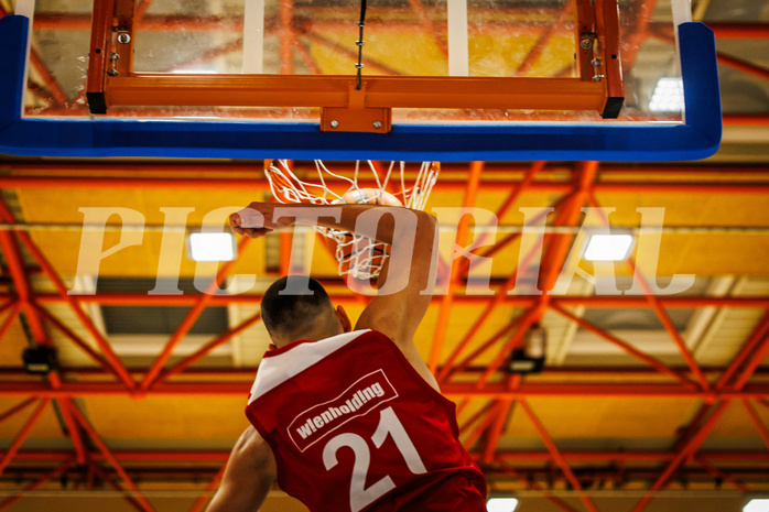 Basketball, win2day Basketball Superliga 2023/224, Grunddurchgang Runde 22, BBC Nord Dragonz, BC Vienna, Aron Stazic (21)