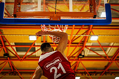 Basketball, win2day Basketball Superliga 2023/224, Grunddurchgang Runde 22, BBC Nord Dragonz, BC Vienna, Aron Stazic (21)
