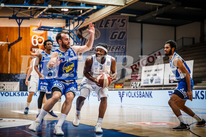 Basketball, bet-at-home Basketball Superliga 2020/21, Halbfinale Spiel 2, Oberwart Gunners, Gmunden Swans, Quincy Diggs (13)
