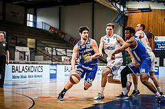 Basketball, bet-at-home Basketball Superliga 2020/21, Halbfinale Spiel 2, Oberwart Gunners, Gmunden Swans, Toni Blazan (10)