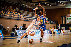 Basketball, bet-at-home Basketball Superliga 2020/21, Halbfinale Spiel 2, Oberwart Gunners, Gmunden Swans, Sebastian Käferle (7)