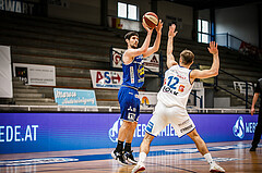 Basketball, bet-at-home Basketball Superliga 2020/21, Halbfinale Spiel 2, Oberwart Gunners, Gmunden Swans, Toni Blazan (10)