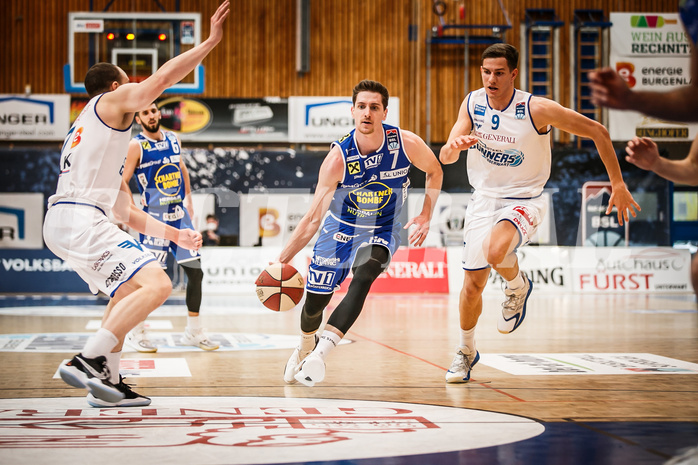 Basketball, bet-at-home Basketball Superliga 2020/21, Halbfinale Spiel 2, Oberwart Gunners, Gmunden Swans, Benedikt Güttl (7)
