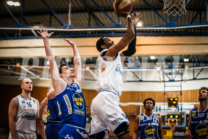 Basketball, bet-at-home Basketball Superliga 2020/21, Halbfinale Spiel 2, Oberwart Gunners, Gmunden Swans, Nigel Pruitt (11)