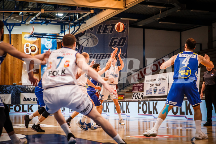 Basketball, bet-at-home Basketball Superliga 2020/21, Halbfinale Spiel 2, Oberwart Gunners, Gmunden Swans, Edi Patekar (9)