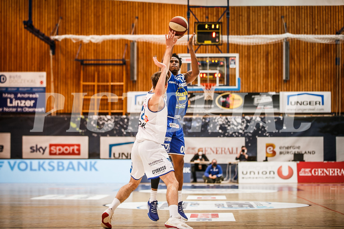 Basketball, bet-at-home Basketball Superliga 2020/21, Halbfinale Spiel 2, Oberwart Gunners, Gmunden Swans, Stephon Jelks (12)