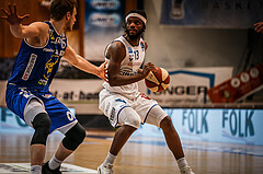 Basketball, bet-at-home Basketball Superliga 2020/21, Halbfinale Spiel 2, Oberwart Gunners, Gmunden Swans, Quincy Diggs (13)