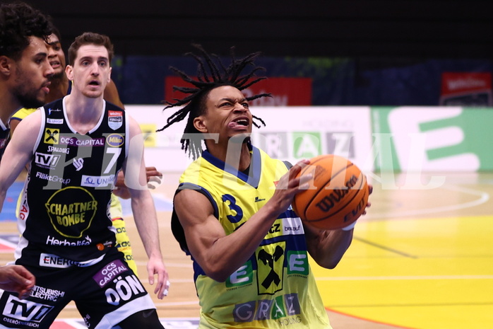 08.03.2024, Graz, Raiffeisen Sportpark Graz, Basketball Superliga 2023/24, 2.Platzierungsrunde, UBSC Raiffeisen Graz - OCS Swans Gmunden