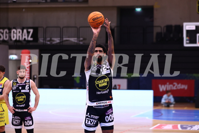 08.03.2024, Graz, Raiffeisen Sportpark Graz, Basketball Superliga 2023/24, 2.Platzierungsrunde, UBSC Raiffeisen Graz - OCS Swans Gmunden