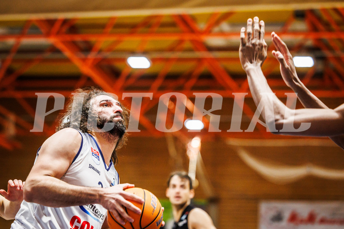 Basketball, win2day Basketball Superliga 2024/25, Grunddurchgang Runde 15, BBC Nord Dragonz, Kapfenberg Bulls, Sead Hadzifejzovic (32)