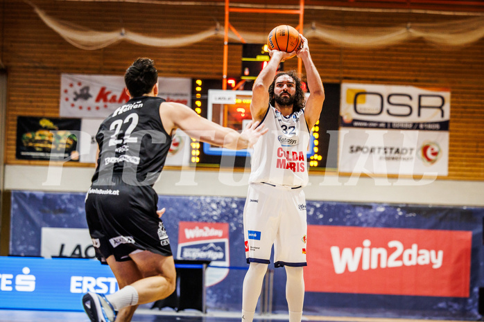 Basketball, win2day Basketball Superliga 2024/25, Grunddurchgang Runde 15, BBC Nord Dragonz, Kapfenberg Bulls, Sead Hadzifejzovic (32)