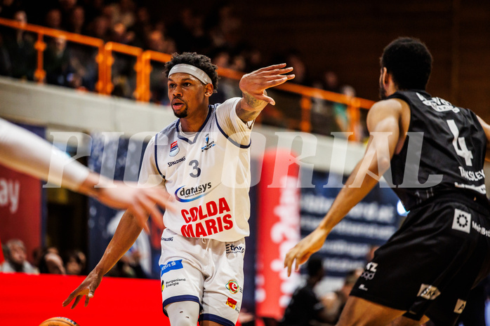 Basketball, win2day Basketball Superliga 2024/25, Grunddurchgang Runde 15, BBC Nord Dragonz, Kapfenberg Bulls, Rayshawn Mart (3)