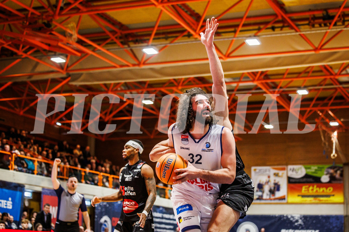Basketball, win2day Basketball Superliga 2024/25, Grunddurchgang Runde 15, BBC Nord Dragonz, Kapfenberg Bulls, Sead Hadzifejzovic (32)
